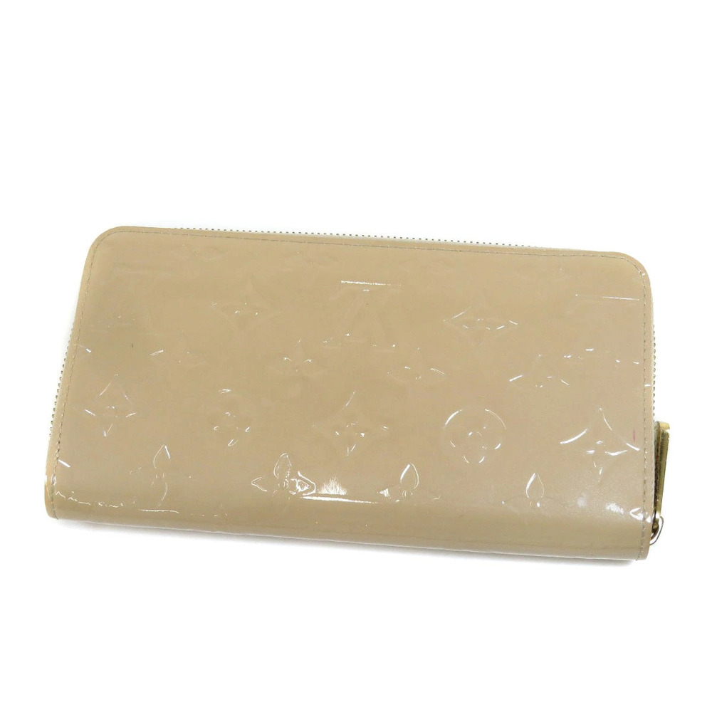 Louis Vuitton Long Vernis Leather Wallet Wallet Zippy Black